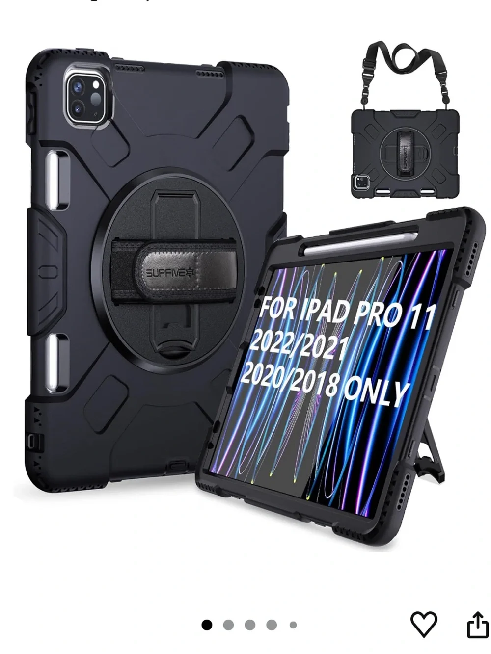 11-inch iPad 11 Pro Protective Case with Stand - Black